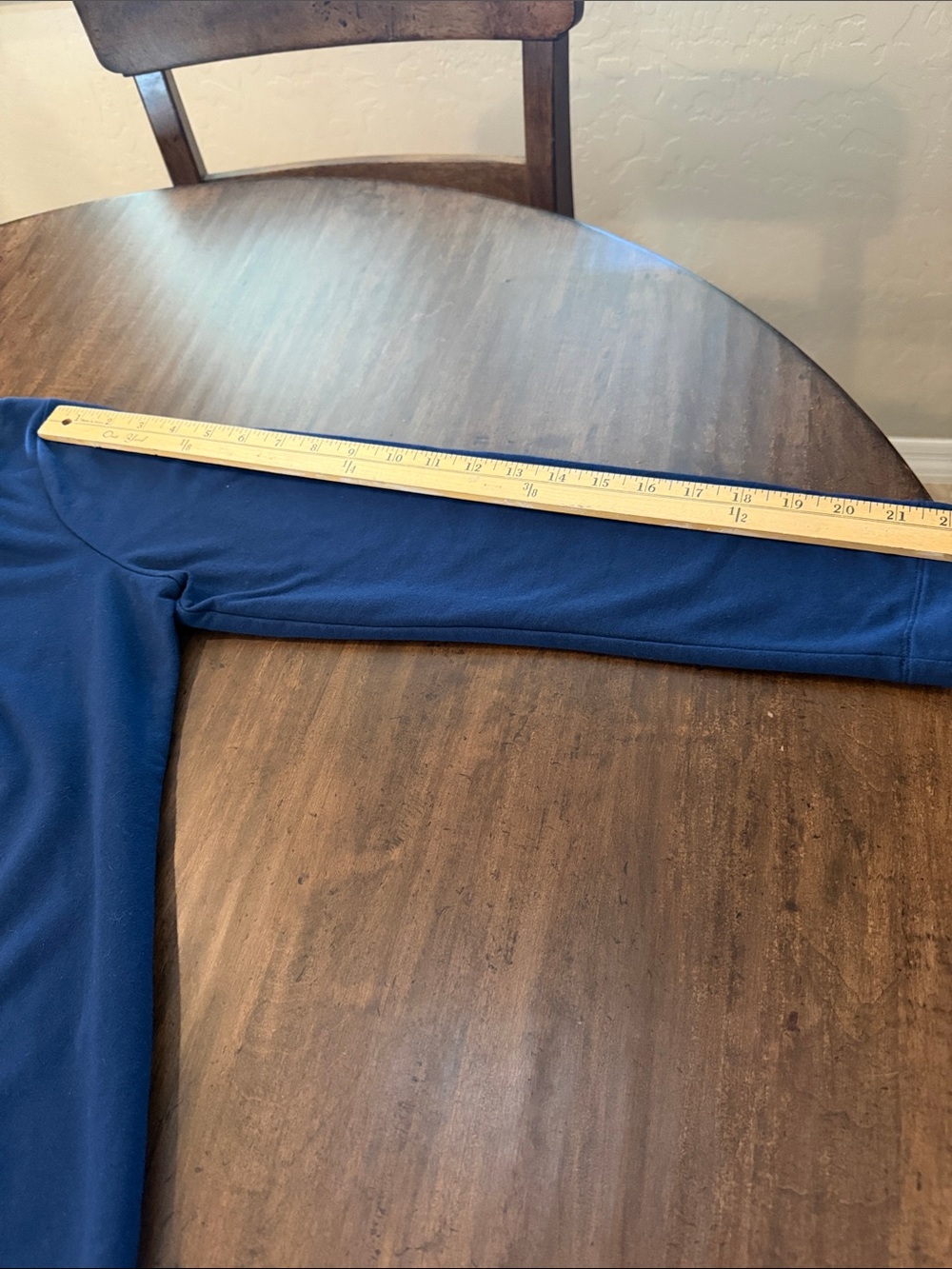 Women's V-Neck Long Sleeve Top in Deep Blue Size 1 - Picture 8 of 10